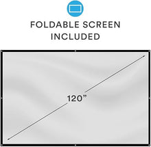 Load image into Gallery viewer, Core Innovations Home Theater Bundle with Projector, 120" Screen, and Two Mini Bluetooth Wireless Bone Conduction Instant Speakers, Sea Blue