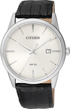 Load image into Gallery viewer, Citizen Quartz Mens Watch, Stainless Steel with Leather strap, Casual, Black (Model: BI5000-01A)