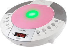 Load image into Gallery viewer, HANNLOMAX HX-330CD CD Player, FM Radio, Bluetooth, Alarm Clock, Red LED Display, USB Port for Charging and MP3 Playback, Aux-in, Remote Control Included, AC Operation only. (Pink)
