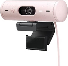 Load image into Gallery viewer, Logitech Brio 500 Full HD Webcam with Auto Light Correction,Show Mode, Dual Noise Reduction Mics, Webcam Privacy Cover, Works with Microsoft Teams, Google Meet, Zoom, USB-C Cable - Rose