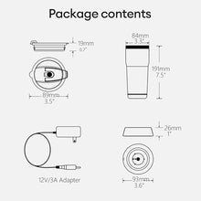 Load image into Gallery viewer, min Ya-Stainless Steel Heating Temperature Control Smart Tumbler, Large Capacity 18 Oz, 4 Adjustable Temperature Settings: 113°F, 122°F, 131°F, 144°F, Heated Coffee Mug with Lid/ 12V 3A