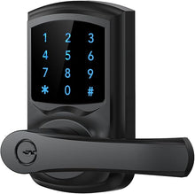 Load image into Gallery viewer, Keyless Entry Door Lock, Keypad Door Lock with Handle, Electronic Door Lock, Touchscreen, Auto-Locking, Anti-peep Password, Easy to Install for Front Door, Home, Office, Matte Black