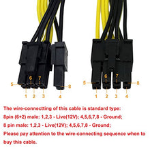 Load image into Gallery viewer, COMeap PCIE Cable for EVGA, PCIe 8 Pin Male to Dual PCIe 8 Pin (6+2) Male GPU Power Cable for EVGA Power Supply 25-inch(63cm)