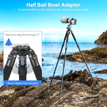 Load image into Gallery viewer, Carbon Fiber Camera Tripod Portable Travel Bowl Tripod Heavy Duty Camera Video Tripod WEYLLAN NX7 10 Layers Carbon Fiber 32.5mm Leg, Compatible with Ball Head & Fluid Head for DSLR Camera, Camcorder