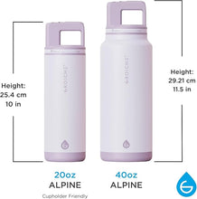 Load image into Gallery viewer, GROSCHE Alpine Flip n' Sip 40 oz Insulated Water Bottle - Stainless Steel, Leakproof Flask with Straw - Perfect for Gym, Travel & Outdoor Use - Keeps Water Cold up to 60 hrs - Lavender
