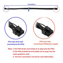Load image into Gallery viewer, (2-Pack) COMeap PCIE Cable for EVGA, PCIe 8 Pin Male to PCIe 8 Pin (6+2) Male GPU Power Cable for EVGA Power Supply 25-inch(63cm)