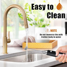 Load image into Gallery viewer, Nahida Black Milk Frother Wand for Coffee, Frother Handheld Rechargeable Electric Whisk Drink Mixer with 3 Heads 3 Speeds Coffee Frother Electric Stirrer For Latte, Cappuccino, Hot Chocolate