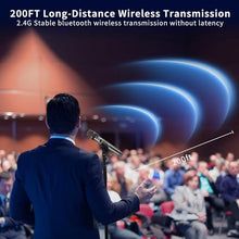 Load image into Gallery viewer, HWWR Karaoke Microphone Wireless Mic, Universal Professional UHF Dynamic Mic System with Receiver, Handheld Cordless Microphones for Singing,Wedding, DJ, Party, Speech, Church, Plug and Play