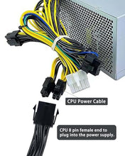 Load image into Gallery viewer, COMeap 8 Pin to 4 Pin CPU Power Adapter, CPU 8 Pin ATX 4 Pin Male Converter Extension Cable for Motherboard 9.5-inch(24cm)