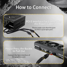Load image into Gallery viewer, COMeap 6 Pin to 8 Pin GPU Adapter, Dual 6 Pin Female to 8 Pin Male GPU Power Sleeved Cable 9.5-inch(24cm)