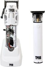 Load image into Gallery viewer, TPOB White Slime 2 Splatt Clipper Trimmer Set Barber Hair Clippers for Men 6800 RPM