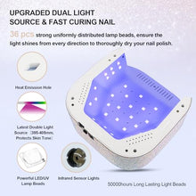 Load image into Gallery viewer, Lavinda UV LED Nail Lamp, 54W Rechargeable Cordless Nail Lamp Nail Dryer Gel Polish UV Nail Light with 4 Timer Setting, Professional Quick Dry Curing Lamp with Display Auto Sensor for Salon & Home