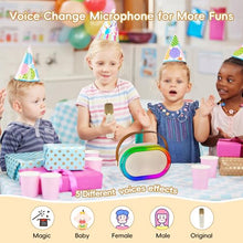 Load image into Gallery viewer, HWWR Karaoke Machine for Kids Adults, Portable Bluetooth Speaker Mini Karaoke Machine with 2 Wireless Microphones & LED Lights for Home Parties Gathering, Xmas Birthday Gifts for Girls Boys All