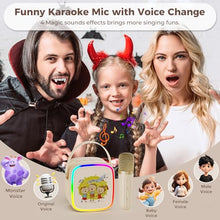 Load image into Gallery viewer, Karaoke Machine for Kids, Mini Karaoke Machine with Wireless Microphone for Home Party Singing, Kids Birthday Gifts Music Toys for Girls Boys Family, Portable Speaker for Music Playing