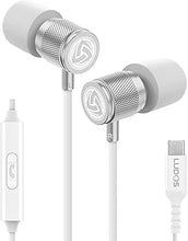 Load image into Gallery viewer, LUDOS Ultra USB C Headphones, 5 Years Warranty, Magnetic USB-C Earbuds for iPhone 16 15 Pro Max Plus Samsung Galaxy S24 S23 Ultra S22 S21 FE S20 Z Flip 3 Fold 4 A53 A54, USB Type C Earphones - White