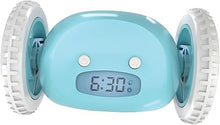 Load image into Gallery viewer, CLOCKY Extra Super Loud Alarm Clock for Heavy Sleepers Adults Kids Teens Bedroom, Move Jump Roll Run Away Easy to Set Smart Digital Alarm Clock on Wheels - Funny Gag Gift (Blue)