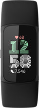Load image into Gallery viewer, Fitbit Charge 6 Fitness Tracker with Google apps, Heart Rate on Exercise Equipment, 6-Months Premium Membership Included, GPS, Health Tools and More, Obsidian/Black, One Size (S & L Bands Included)