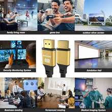 Load image into Gallery viewer, jojobnj HDMI Cable 35ft, 4K@60Hz, 18Gbps High Speed HDMI 2.0 Cord, Ultra HD,Ethernet Audio Return,Video 4K,1080p,3D,Arc, HDR Compatible with Xbox,PS5/PS4,HDTV,Laptop ect(Gold)