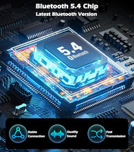 Load image into Gallery viewer, KAIY Airplane Bluetooth Adapter for 2 AirPods Headphones, Bluetooth Transmitter for TV Headphones Dual Link, 3.5mm Aux to Adapter for PC/Car/Gym/Home Stereo, Wireless 5.4 Audio Transmitter Receiver