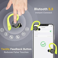 Load image into Gallery viewer, APEKX Bluetooth Headphones True Wireless Earbuds with Charging Case IPX7 Waterproof Stereo Sound Earphones Built-in Mic in-Ear Headsets Deep Bass for Sport Running Green