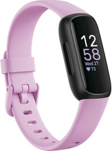 Load image into Gallery viewer, Fitbit Inspire 3 Health &-Fitness-Tracker with Stress Management, Workout Intensity, Sleep Tracking, 24/7 Heart Rate and more, Lilac Bliss/Black, One Size (S & L Bands Included)