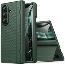 Load image into Gallery viewer, BXYJY for Samsung Galaxy Z Fold 7 Case Slim with Kickstand, Full Hinge Protection, Tempered Screen Protector, Shockproof Cover, Daily Drop Protective Phone Case for Samsung Galaxy Z Fold7 2025, Green