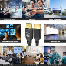 Load image into Gallery viewer, jojobnj HDMI Cable 10FT 3-Pack, 48Gbps 8K@60Hz 4K@120Hz, HDCP 2.2 & 2.3, DTS:X, HDR 10 Compatible with Roku TV/eARC/3D/PS5/HDTV/Laptop/Blu-ray High Speed HDMI Cable(Red)