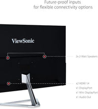 Load image into Gallery viewer, ViewSonic VX3276-2K-MHD 32 Inch Widescreen IPS 1440p Monitor with Ultra-Thin Bezels, HDMI DisplayPort and Mini DisplayPort