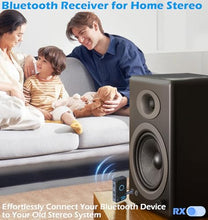 Load image into Gallery viewer, Airplane Bluetooth Adapter for AirPods Headphones, Bluetooth Transmitter for TV Headphones, Wireless Audio Receiver for Home Stereo, 3.5mm AUX Adapter for Car, KAIY Wireless 5.4 Transmitter Receiver