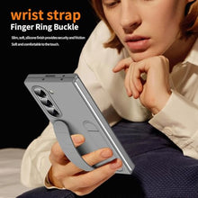Load image into Gallery viewer, XIMAND for Samsung Galaxy Z Fold 7 Protect Case with Wristband Stand,Bulit-in Screen & Lens Protection Shockproof Full Body Drop Fall Protection.(Grey)
