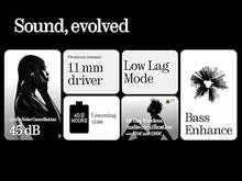 Load image into Gallery viewer, Nothing Ear Wireless Earbuds with ChatGPT Integration, Smart ANC, Hi-Res Audio with LDAC & LHDC, 11mm Dynamic Bass Boost, 40.5H Playtime, 6 Mics for Calls Wireless Headphones, Wireless Charging Black