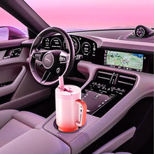 Load image into Gallery viewer, Meoky 32 oz Tumbler with Handle and Flip Straw, 100% Leakproof Tumbler with Lid and Straw, Stainless Steel Insulated Cup, Cupholder Friendly, Keeps Cold for 24 Hours (Flamingo)