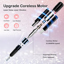 Load image into Gallery viewer, Professional Nail Drill Machine, Lavinda 35000RPM Electric Nail File for Acrylic Gel Nails, Cordless Portable Nail Drill Kit with Coreless Motor, Manicure Pedicure Shape Tools (Diamond, Pink)