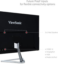 Load image into Gallery viewer, ViewSonic VX3276-MHD 32 Inch 1080p Widescreen IPS Monitor with Ultra-Thin Bezels, Screen Split Capability HDMI and DisplayPort