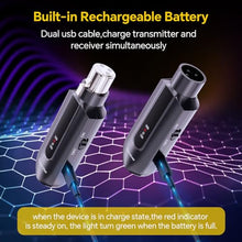 Load image into Gallery viewer, 2.4 Ghz Wireless Microphone Transmitter Receiver: Plug-on XLR Wireless Transmission System - 48V Phantom Power for Dynamic Microphone, Audio Mixer, PA System