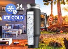 Load image into Gallery viewer, Meoky 40 oz Tumbler with Handle and Straw, Insulated Tumbler with Lid and Straw, Stainless Steel Travel Mug, Keeps Cold for 34 Hours, 100% Leak Proof, Fits in Car Cup Holder (Night)