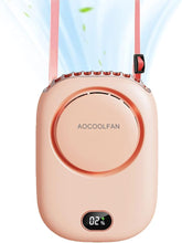 Load image into Gallery viewer, Portable Neck Fan, Handheld Mini Fan Small Personal Fan, Hand Held Fan USB Rechargeable Eyelash Fan for Kids Girls Boys Woman Man Home Outdoor Travel (Pink)