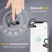 Load image into Gallery viewer, APEKX Bluetooth Headphones True Wireless Earbuds with Charging Case IPX7 Waterproof Stereo Sound Earphones Built-in Mic in-Ear Headsets for Sport Running Black