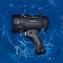 Load image into Gallery viewer, BUYSIGHT Rechargeable Spotlight Flashlight, Hand held Spotlight 800 lumens Waterproof Flashlight Hunting Lamp with red Filter(Black)