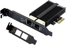 Load image into Gallery viewer, 2.5G Dual Port PCIe Ethernet Network Adapter to 2.5 Gigabit RJ45 LAN WiFi Card NIC Compatible with Intel I226 2500Mbps for Windows/Mac OS