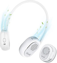 Load image into Gallery viewer, Alioth Portable Neck Fan - Hands Free, Bladeless, 360° Rotatable Battery Operated Wearable Personal Fan, 3 Speeds Cooling, Rechargeable, Leafless, Headphone Design, Mini USB Powered Desk Fan