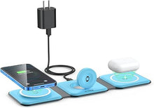 Load image into Gallery viewer, Wireless Charger 3 in 1,RTOPS Magnetic Travel Wireless Charging Station Multiple Devices,GaN 3 in 1 Charging Station,Compatible for iPhon16/15/14/13/Pro/Max,iWatch,AirPods4/3/2/Pro(Adapter Includes)