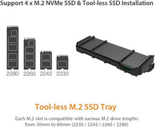Load image into Gallery viewer, 4 Bay Removable M.2 NVMe PCIe 5.0 SSD to PCIe x16 Mobile Rack Enclosure/Adapter Card for PCIe Expansion Slot (PCIe Bifurcation Required) | ICY DOCK ExpressSlot MB204MP-B