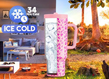 Load image into Gallery viewer, Meoky 40 oz Tumbler with Handle and Flip Straw, 100% Leakproof Tumbler with Lid and Straw, Stainless Steel Insulated Cup, Cupholder Friendly, Keeps Cold for 34 Hours (Love)