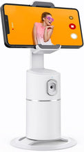 Load image into Gallery viewer, Auto Face Tracking Phone Holder, No App Required, 360° Rotation Face Body Phone Tracking Tripod Smart Shooting Camera Mount for Live Vlog Streaming Video, Rechargeable Battery-White