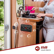 Load image into Gallery viewer, RV Carbon Monoxide and Propane Gas Detector Alarm, LP/CO Leak Alarm with Separate LED Indicator Light,Carbon Monoxide 85dB Safe Warning to Ensure Boat RV Camping Safety Travel, 12 VDC- Black