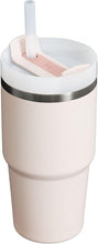 Load image into Gallery viewer, Stanley Quencher H2.0 FlowState Stainless Steel Vacuum Insulated Tumbler with Lid and Straw for Water, Iced Tea or Coffee, Smoothie and More, Rose Quartz 2.0, 20oz