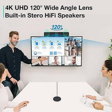 Load image into Gallery viewer, RayBit TB5 Video Conferencing System - Zoom Certificated, Ultra 4K Pro Audio and Video Conference Room Camera with 4 Microphone Arrays & Stereo Speakers, 120° Wide Angle Webcam for TV/Meeting Room