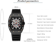 Load image into Gallery viewer, AIMES Watch Wristwatch for Men Fashion Casual Cool Big Dial Watch Luminous Waterproof Sport Analog Quartz Business Mens Watches Silicon Strap Dress Watch