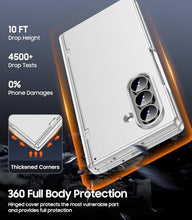 Load image into Gallery viewer, MAKAVO Slim Thin for Samsung Galaxy Z Fold 7 Case, Built-in Outer Screen Protector, Hinge Protection, Fold7 Full Body Hard Shockproof Phone Cover, Silver